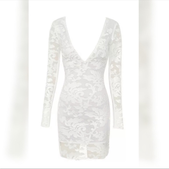 RARE House of CB white lace sequin Casmia dress size XS bride wedding - Picture 6 of 9